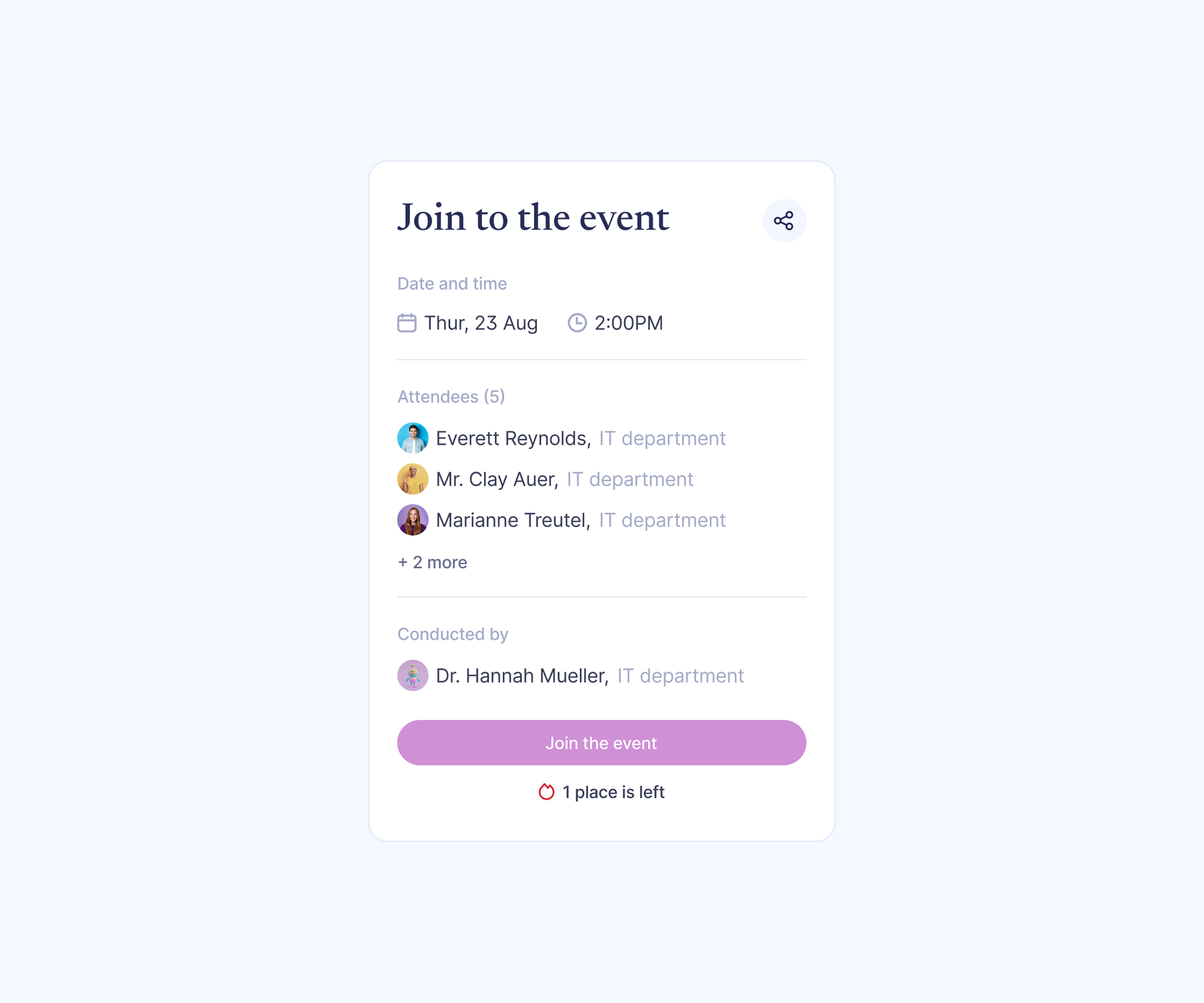 Join to the event