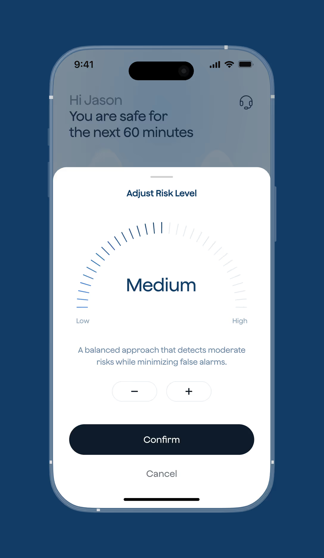 Adjust risk level